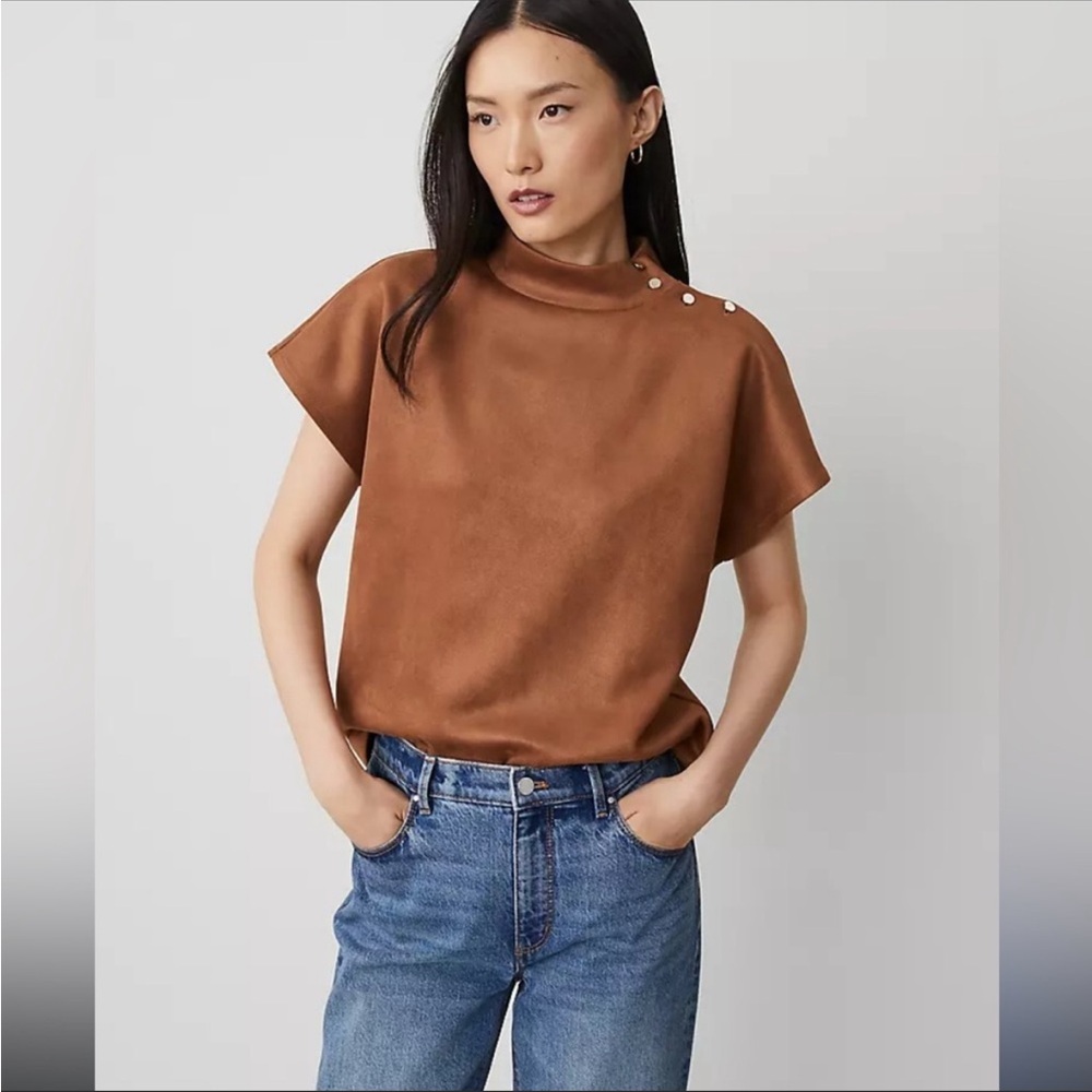 Ann Taylor faux suede top